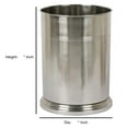 thumbnail image 3 of nu steel Dual Ridge Collection Bathroom Wastebasket Small Round Vintage Trash Can for Bathroom DR8H, 3 of 3