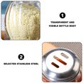 thumbnail image 3 of 2 Pcs Shaker à Épices en Verre avec Dessus en Acier Inoxydable Perforé Distributeurs Rétro en Vrac avec Couvercles/sautés & Poivrons, 3 of 7
