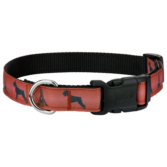 Country Brook Petz® Deluxe Giant Schnauzer Ribbon Dog Collar, Medium