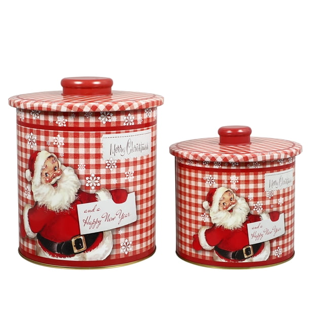 EeaseMX 2 exquisitas cajas de almacenamiento navideñas para el hogar, contenedores de dulces, cajas de embalaje navideñas