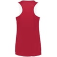 thumbnail image 2 of Augusta Ladies Tricot Mesh Reversible 2.0 Jersey 163 Scarlet/White L, 2 of 7