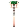 thumbnail image 3 of Clara Pucci 14K Rose Gold 2.21ct Emerald Solitaire with Accents Ring, 3 of 7