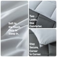 thumbnail image 6 of IGI Queen Size Reversible 7 Piece Comforter Set - Complete Bed in a Bag - Gray/Light Gray, 6 of 8