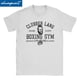 thumbnail image 5 of Camiseta negra gruesa para hombre camisa vintage en blanco ropa de algodón, 5 of 6