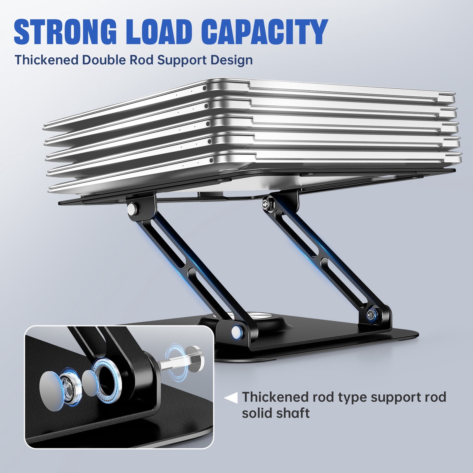 Laptop Stand for Desk, JOYEKY Aluminium Alloy Adjustable  360° Ergonomic Riser for 10-16" Laptops