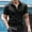 Black, variant on Men's Slim Fit Dress Shirts Button Down Short Sleeve Blouse Summer Casual Solid Business Work Shirts
