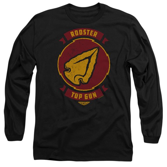 Top Gun: Maverick Rooster Call Sign Unisex Adult Long-Sleeve T Shirt (2X-Large) Black