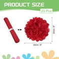 thumbnail image 2 of 20Pcs Paper Pom Poms, 8 Inch Paper Flowers Tissue Paper Flowers Mexican Paper Flowers for Birthdays Party Wedding Red, 2 of 6
