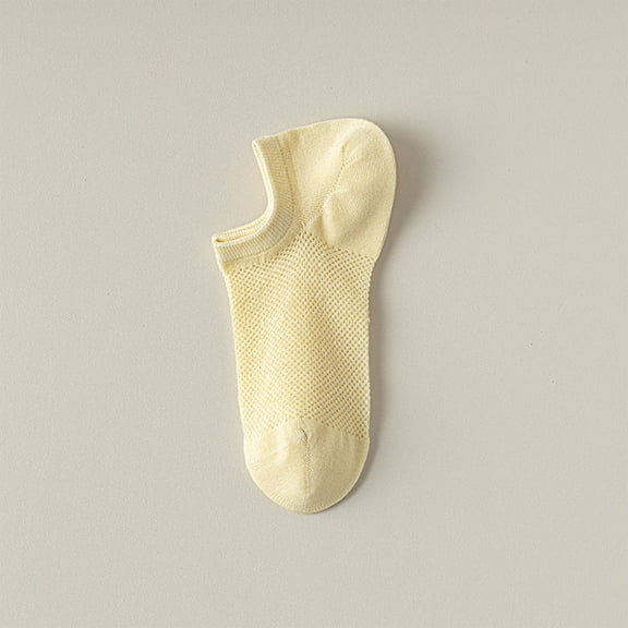 Only Moment Non Slip No Show Socks Womens and Mens Nylon,Spandex Low Cut Breathable Casual Socks Yellow,One Size