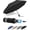 Black, variant on Electric Rechargeable Auto Open Close Folding Umbrella, Windproof Inverted Compact Travel Umbrella with 360 °   Reflective Stripe, Waterproof Portable Rain Sun Umbrella for Daily Outdoor