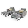 thumbnail image 2 of RST Brands Milo Gray 5 Piece Aluminum Outdoor Motion Club Set - Spa Blue, 2 of 11