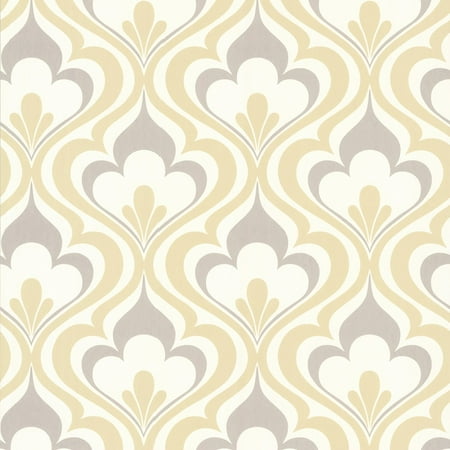 Beacon House Lola Yellow Ogee Bargello Wallpaper