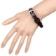 thumbnail image 5 of Pulsera de cuero para hombre, pulsera de cuero de acero inoxidable, brazalete, brazalete, cuerda marrón, 5 of 9