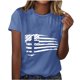 thumbnail image 1 of Camisetas de Manga Corta para las Mujeres, Blusa de Manga Corta de la Moda Del Día de la Independencia Hecha de Poliéster Cómodo para la Primavera Verano, Blusas de Manga Corta para las Mujeres, 1 of 7
