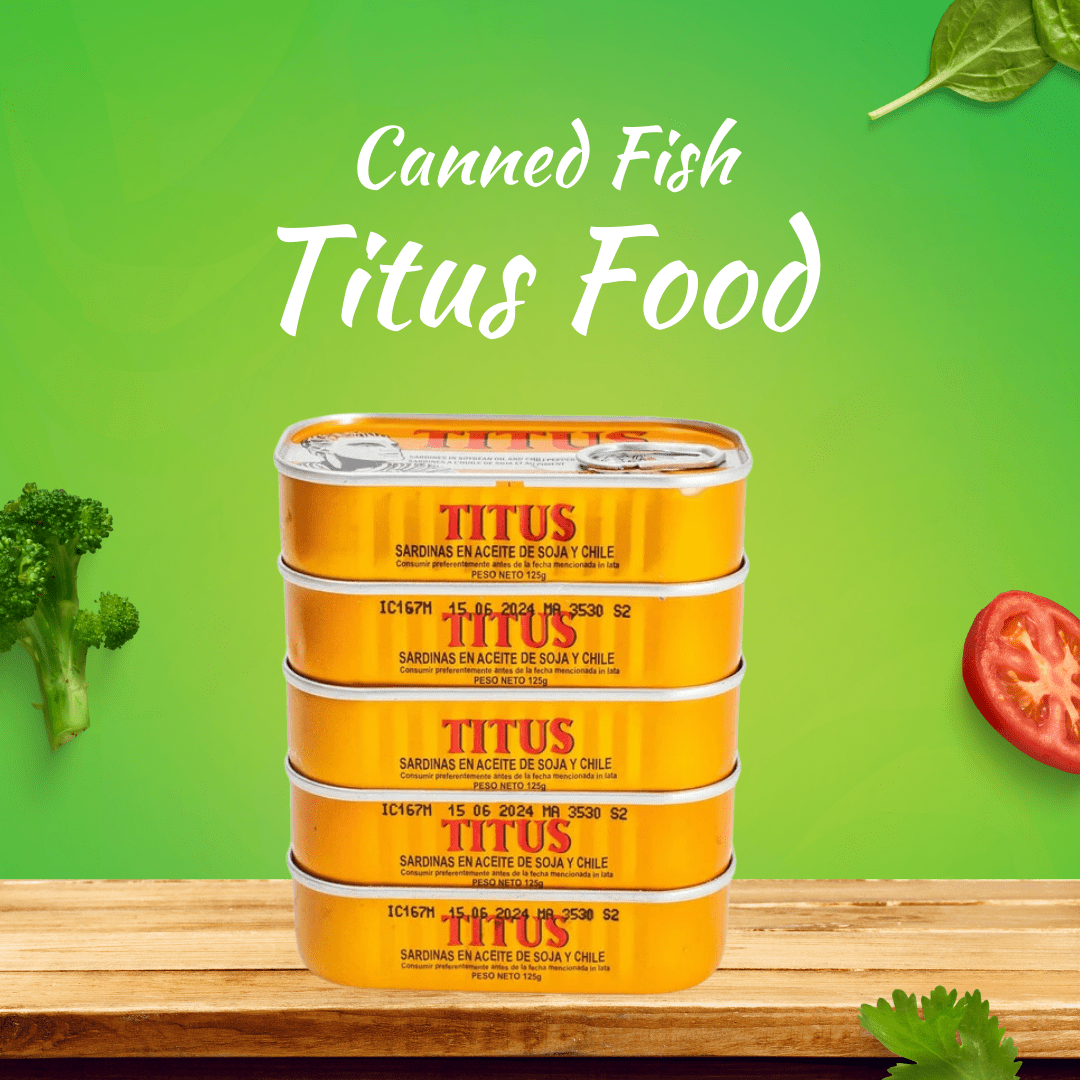 Titus Sardines 125g - Spicy Pack of 5 - Zesty Flavor and Nutritional Goodness