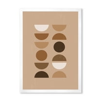 Designart 'Abstract Moon and Sun Geometric Print II' Modern Framed Art Print