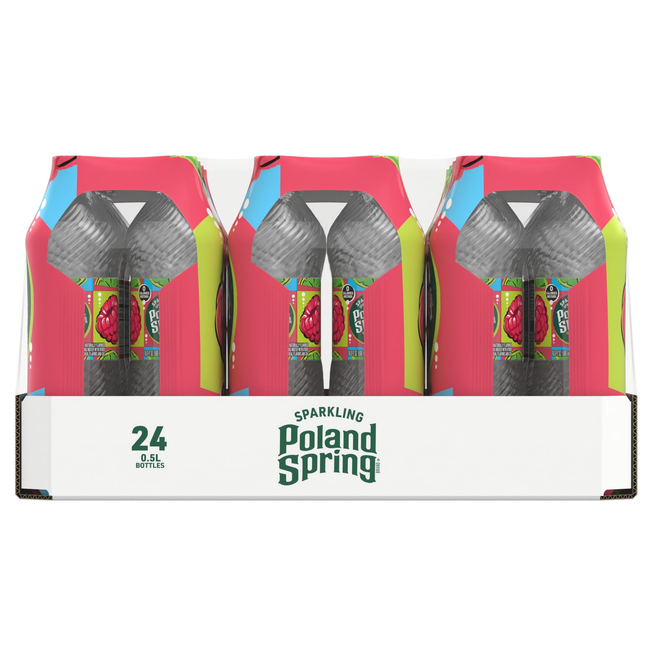 Poland Spring Sparkling Water, Raspberry Lime, 16.9 Oz. Bottles (24 Count)