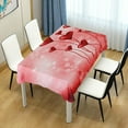 thumbnail image 6 of Coolnut Romantic Love Heart Rede Rectangle Tablecloth,Valentine's Day Mother's Day Kitchen Decoration Dinner Rectangular Table Cover for Party Holiday Hotel BBQ-Machine Washable 54x72In, 6 of 7