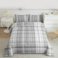 thumbnail image 2 of Manfei Abstract Checkered 3-Piece Full Size Comforter Sets for Boys Girls,Geometric Stripes Plaid Bedding Comforter Set,Retro Vintage Style Lightweight Bedding Sets,Microfiber Bedroom Decor, 2 of 8