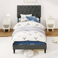 thumbnail image 4 of Costway Twin Size Bed Frame with Button-Tufted Headboard & Wooden Slats Easy Assembly, 4 of 10