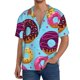 thumbnail image 1 of Fotbe Donuts Camisa Estampada de Manga Corta para Hombre, Casual de Verano, Estilo Playero, Sin Arrugas-Medium, 1 of 5