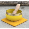 thumbnail image 4 of DharmaObjects Tibetan Solar Plexus Chakra Premium Palm Size Singing Bowl Gift Box Set, 4 of 4