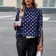 thumbnail image 1 of Camisetas informales para mujer jersey blusas sueltas blusa de lunares camisetas para mujer, 1 of 8