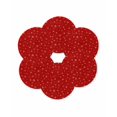 thumbnail image 7 of 13 Inch Round Placemats Set of 6, Christmas Red Non Slip Heat Insulation PP Table Mats, Winter Snowflakes Xmas Retro Washable Place Mats for Kitchen Dining Party Table Decor, 7 of 7