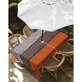 thumbnail image 3 of Outdoor Tablecloth with Umbrella Hole, Burnt Orange Grey Spillproof Waterproof Outdoor Table Cover, Vintage Stripe Farmhouse Wood Grain Patio Tablecloths for Party Picnic Camping, Rectangle 60"x120", 3 of 9