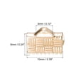 thumbnail image 2 of 100Pack Ribbon End Crimp Clamps, 10mm Stripe Texture Pinch Cord End Clasps, Gold Tone, 2 of 6