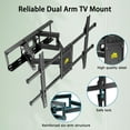 thumbnail image 3 of FORGING MOUNT Full Motion TV Wall Mount Bracket for 37-75 Inch TVs, Swivels Tilts Extension TV Mount Hold up to 132lbs Max 600x400mm, 3 of 10