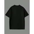thumbnail image 2 of Korean Simple Cat Peeking Design Print T-Shirt, Loose Fit, Slimming, Short Sleeve, Sporty Top for Summer, 2 of 5