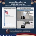 thumbnail image 5 of Yescom Bravery 20ft 13 Gauge Sectional Flag Pole Kit with Solar Powered Light US Flag Gold Eagle Topper, 5 of 10