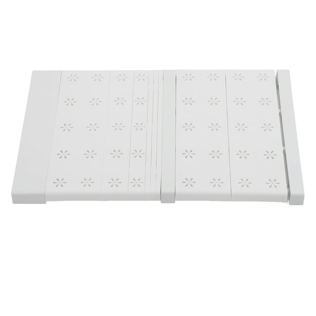 Adjustable Closet Tension Shelf Organizer, Expandable Closet Storage Rack For Cabinet Wardrobe Cupboard, 13.8" Width