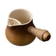 thumbnail image 1 of Tetera de cerámica para agua hirviendo, tetera para té hervido, tetera con lateral marrón, 1 of 9