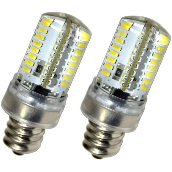 HQRP 2-Pack 7/16in 110V LED Light Bulb Warm White for Singer 14T957DC / XL2021 / 1507 / 1732 Sewing Machine