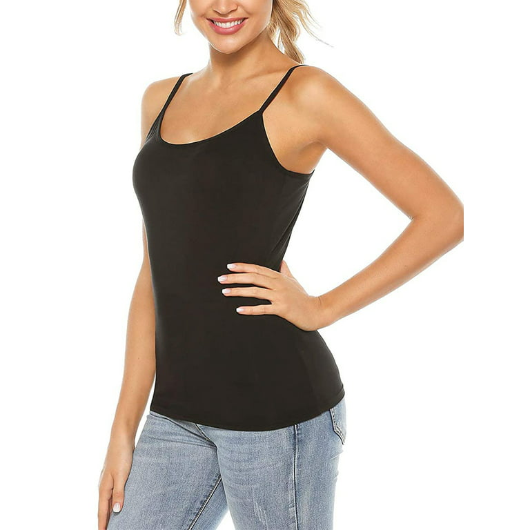 Pudcoco Women's Spaghetti Strap Camisole Undershirts Adjustable Yoga Tanks  S-XL 