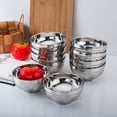 thumbnail image 3 of Stainless Steel Lotus Rice Bowl Double Layer Insulation and Anti-scalding Bowl Multi-function Soup Food Bowl Home Kitchen Tool, 3 of 9