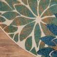 thumbnail image 5 of Nourison Aloha Tropical Blue Green 5'3" x Round Area Rug (5 Round), 5 of 9