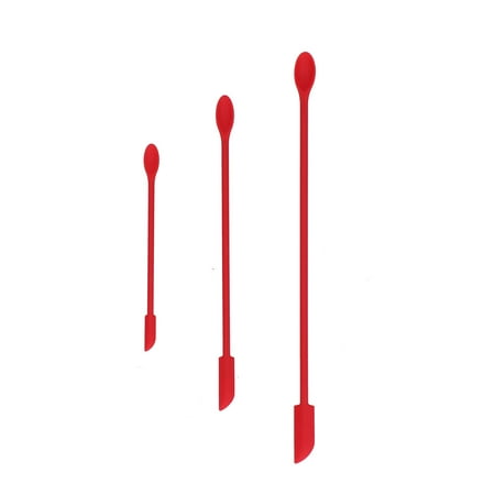 

Mini Silicone Spatula BPA-free Silicone Spatulas For Honey Cosmetics Body Lotion And More 3pcs Red