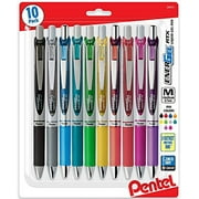 Pentel Energel Rtx Liquid Gel Ink Pens 0.7 Mm 10 Pack Of Assorted Ink Colors