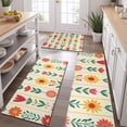 thumbnail image 2 of Pioneer Flower Floral Print Pattern Kitchen Rugs Sets Of 3,Kitchen Runner Rugs Non Skid Washable,Decorative Kitchen Floor Mats for Kitchen,Sink,Laundry,17"x30"+ 17"x47" + 17"x59", 2 of 6
