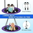 thumbnail image 5 of 440lbs Swing Set-43" Saucer Tree Swing&71" High A Frame Swing Stand Heavy Duty,All Weather Resistance,Durable&Sturdy Textiline &Powder-Coated Tubes,Suit Kids Backyard Outdoor, 5 of 7