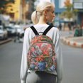 thumbnail image 7 of FORMRS Mini Backpack Purse for Women Quilted Travel Daypack Casual Shoulder Bag, Orange Vibrant Flowers, 7 of 7
