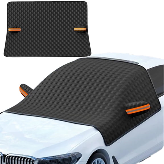 FFORCE Car Windshield Cover Protector Winter Snow Ice Rain Dust Frost Guard Sun Shade for All Cars SUVs Trucks Universal Fit  94 × 58 in