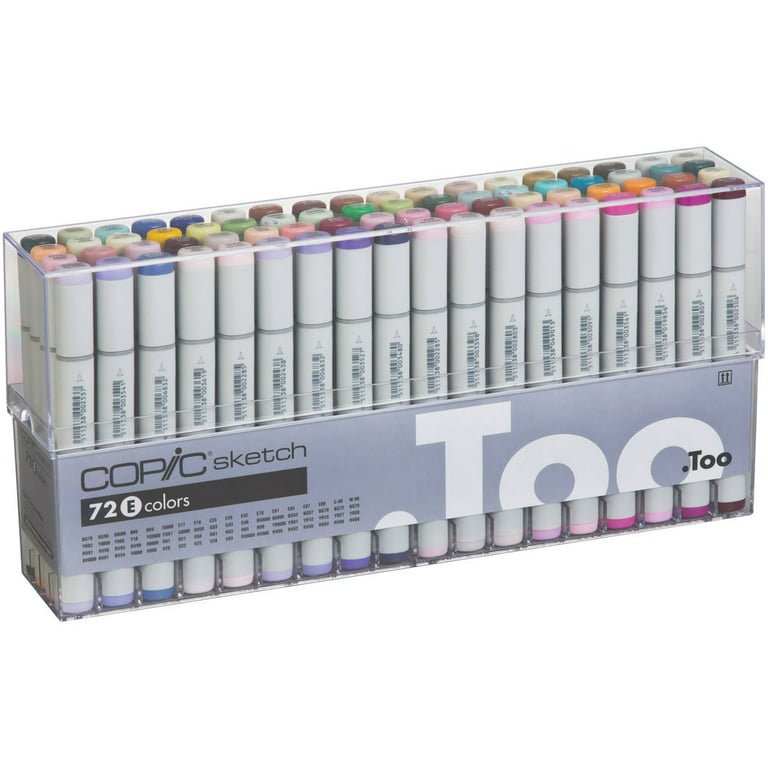 Copic® Sketch Marker Set, 72-Colors, E 