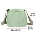 thumbnail image 2 of Tgbvmt Womens Corduroy Casual Crossbody Bag 8.27 In Soft Textured Large Capacity Adjustable Shoulder Strap Organizer For Daily Commute Shopping Outdoor Travel Home Fashion Decor Bags, 2 of 2