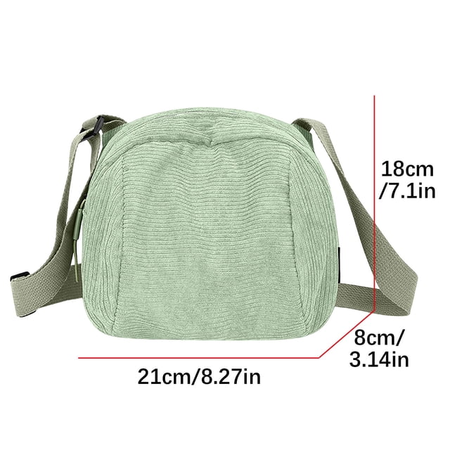 Bolsas Crossbody para Mujeres Bolsa Crossbody de Corduroy Bolsa de Desplazamiento Al Aire Libre de Gran Capacidad, Bolso de Hombro para Mujeres con Correa Ajustable Y Múltiples Bolsillos para Uso Diar