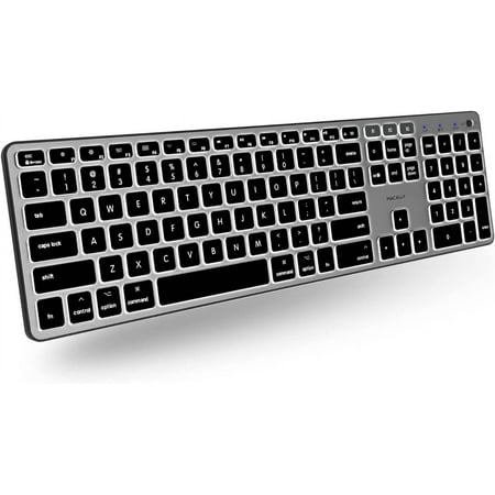 Macally Backlit Bluetooth Keyboard for Mac – Compatible Apple Keyboard Wireless – Multi-Device for MacBook Pro/Air iMac iMac Pro Mac Mini/Pro