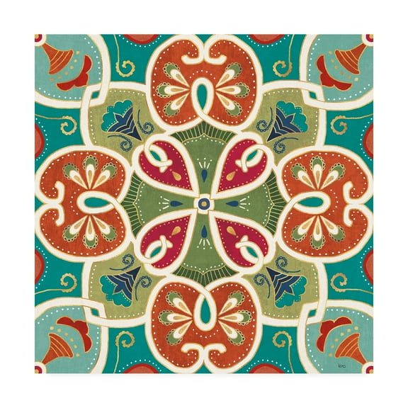 Trademark Fine Art 'Folk Floral 6' Canvas Art by Veronique Charron